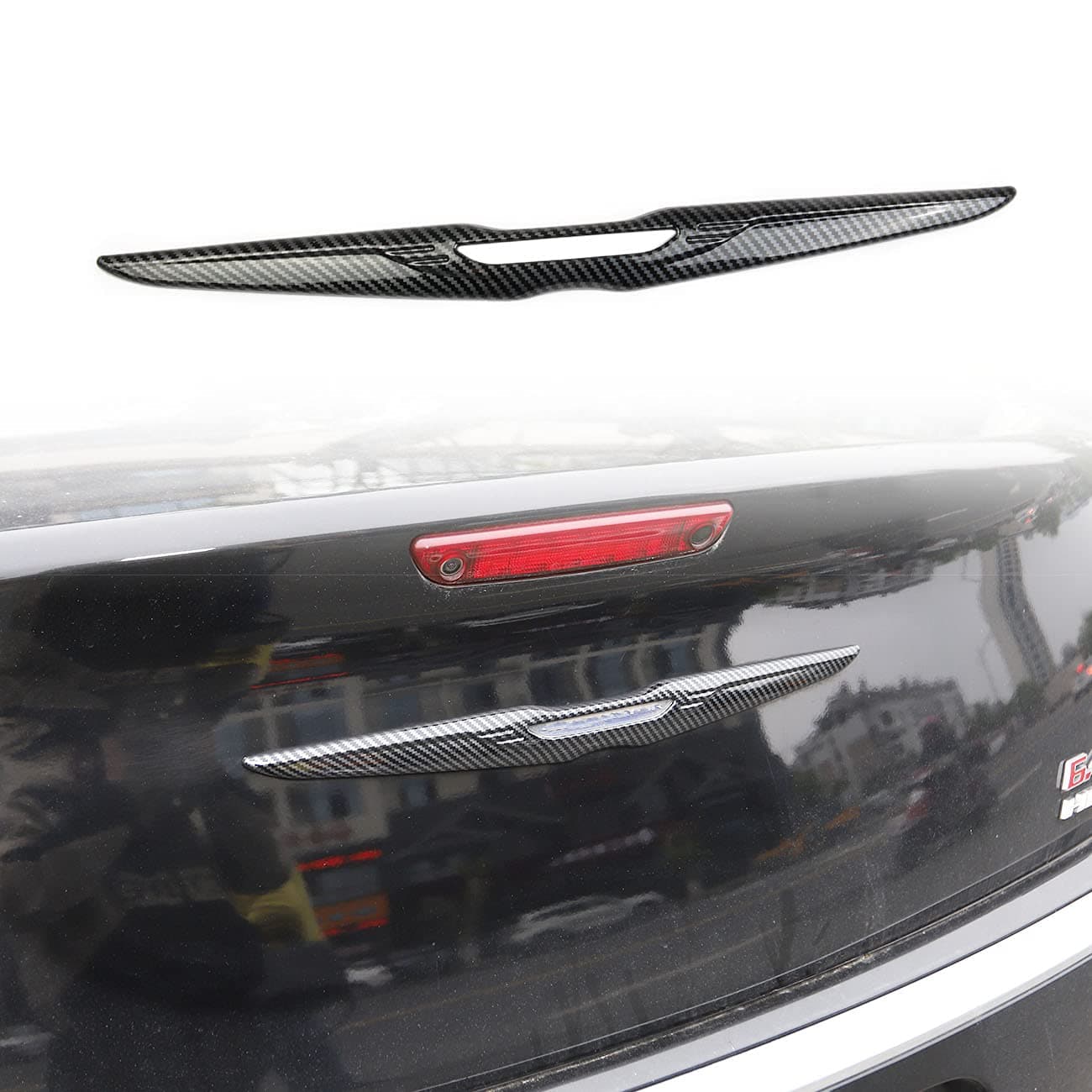 Crosselec Carbon fiber appearance Upgrade Kit Rear Door Trunk Lid Protect Cover Trim For 20152021 Chrysler 300