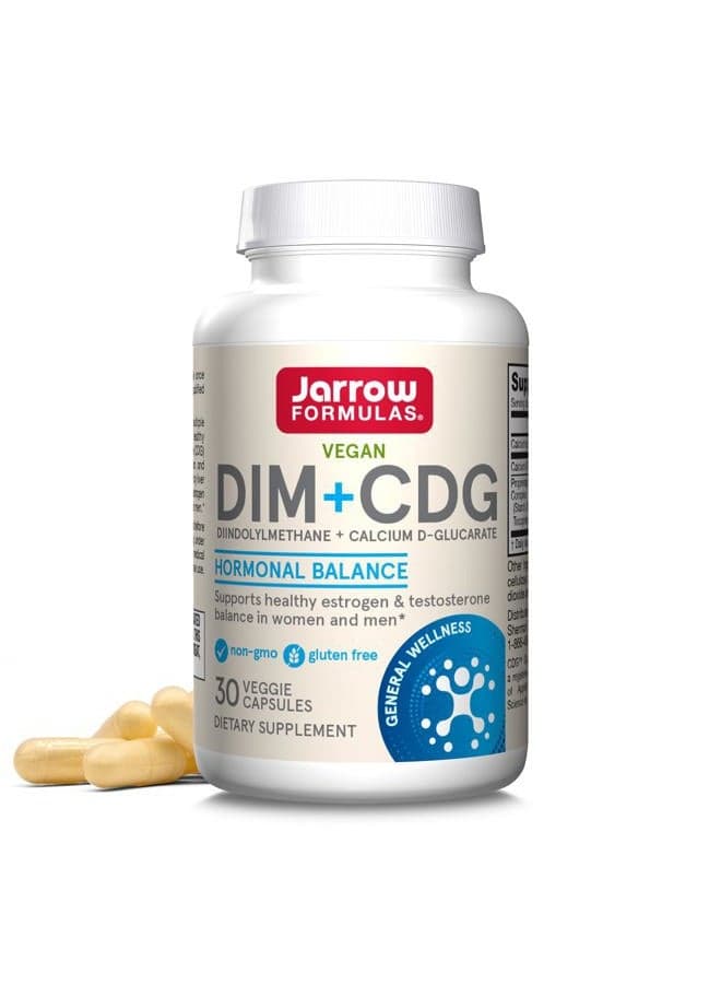 ® DIM + CDG, Dietary Supplement, Liver Detox Support for Healthy Hormone Regulation and General Wellness, 30 Veggie Capsules, Up to a 30 Day Supply