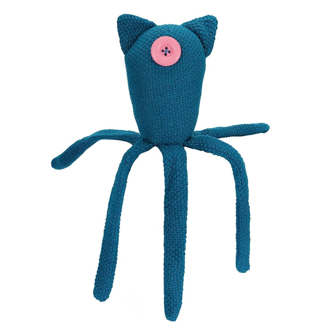 ASVP Shop Coraline Crocheted One Eyed Octopus Doll Bright Turquoise