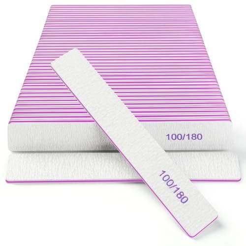 Ekrnlyi Nail Files 30 Pack 100180 Grit Double Sided Emery Boards for Natural Acrylic Nails Reusable Manicure for Women Men Professional Fingernail Filer Lima de Uas for Salon Home Use