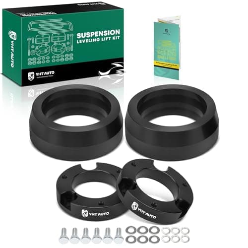 YHTAUTO 2 Inch Front & 2 Inch Rear Leveling Lift Kit Compatible with Toyota 4Runner 2003-2022, FJ Cruiser 2007-2014, 4WD/RWD, Aluminum Strut Spacers & Spring Spacers w/Hardware Kit Set of 4