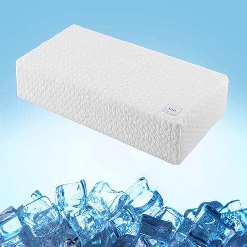 HARBOREST Ice Cube Cooling Pillow for Side Sleepers Memory Foam Side Sleeper Pillow Support Head & Neck for Pain Relief,12"x24"x5"