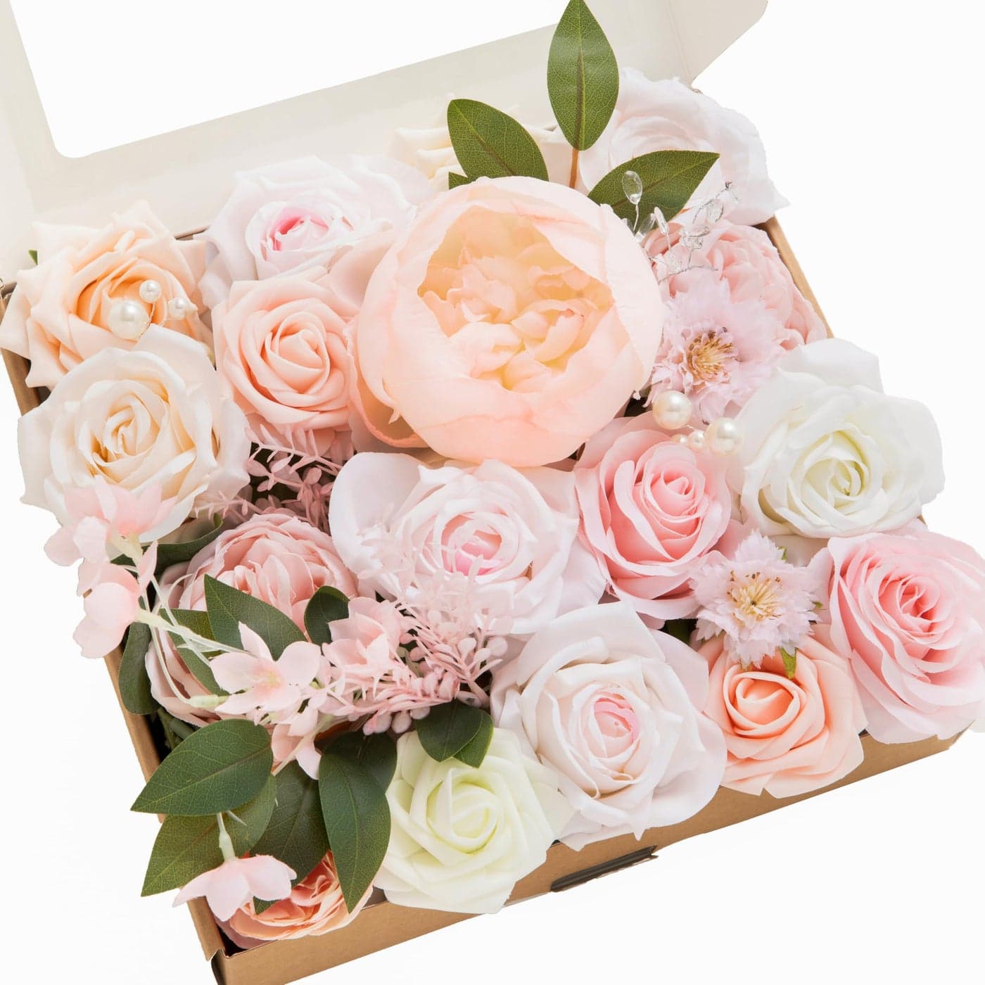 Lings Moment Blush Silk Artificial Flowers Combo for Wedding Bouquets Centerpieces Flower Arrangements Decorations Bridal Shower
