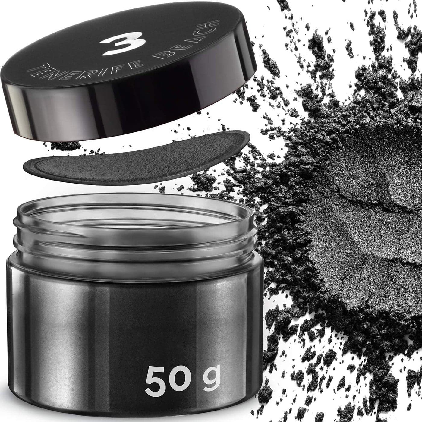 Kedia Minerals Mica Powder Natural Coloring Pigment for Epoxy Candle Making Bath Bomb Resin Art 50 Gm Black