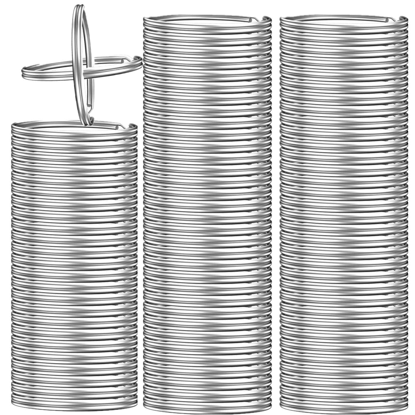 200PCS Key Rings Split Bulk Keyrings for Keychain and Crafts 25mm