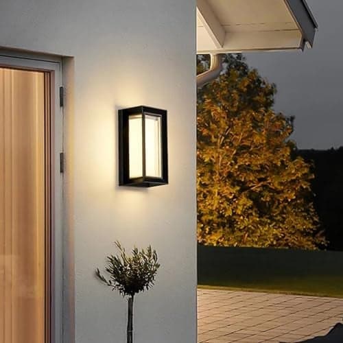 Harold Electricals Metal 7W Modern Nexa Lume Outdoor Facade Light | Black Body Wall Scone Lamp For Living Room - (Warm White Light)