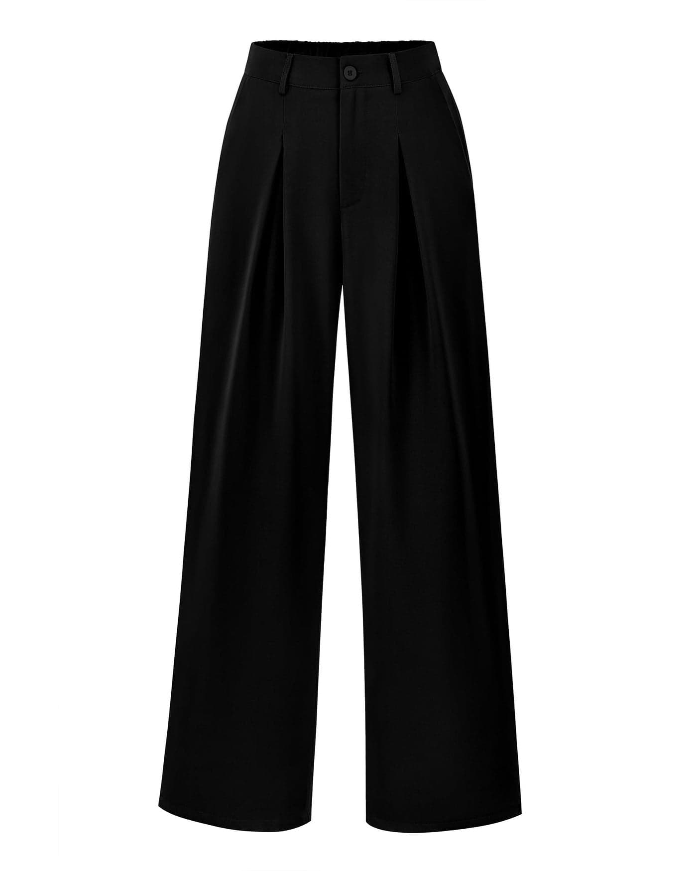 BTFBM Women High Waist Palazzo Pants Fall 2025 Casual Wide Leg Trousers Loose Work Office Business Suit Pant Pockets(Black, Medium)