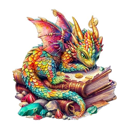 Jigfoxy Wooden Puzzles for Adults Jeweled Dragon Wood Puzzle for Adults Unique AnimalShaped Wooden Jigsaw Puzzle Christmas Thanksgiving Gifts for Family and Friends S85 8in100pcs