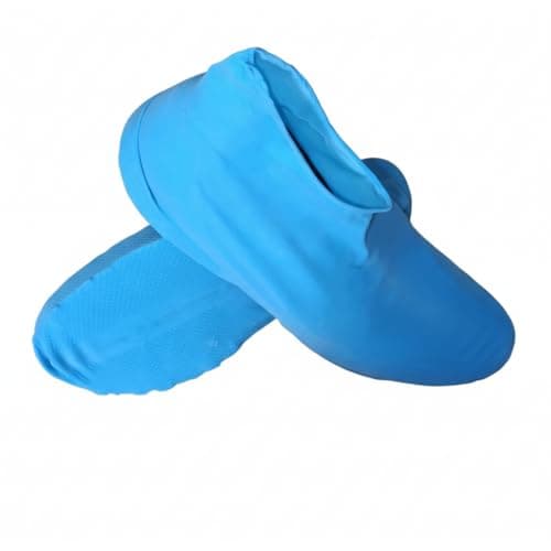 Waterproof Silicone Shoe Cover Blue – Reusable Non-Slip Rain Shoe Protector | Portable Foldable Overshoes for Men, Women & Kids | Durable Rain Shoe Cover for Travel, Cycling, Outdoor & Snow