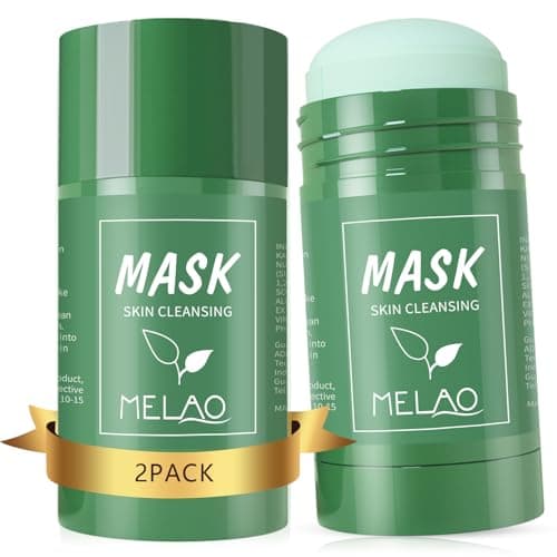 2 Pack Green Clay Mask for Face Poreless Deep Cleanse Mask Blackhead Remover with Green Tea Extract Deep Pore Cleansing Moisturizing Oil Control Green Tea Facial Cleanser for All Skin Types