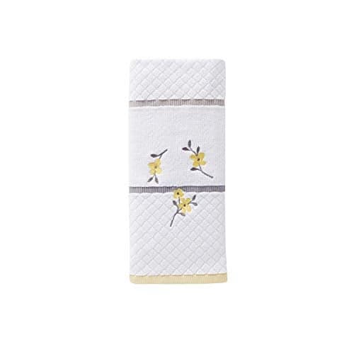 SKL Home Spring Garden Hand Towel, White