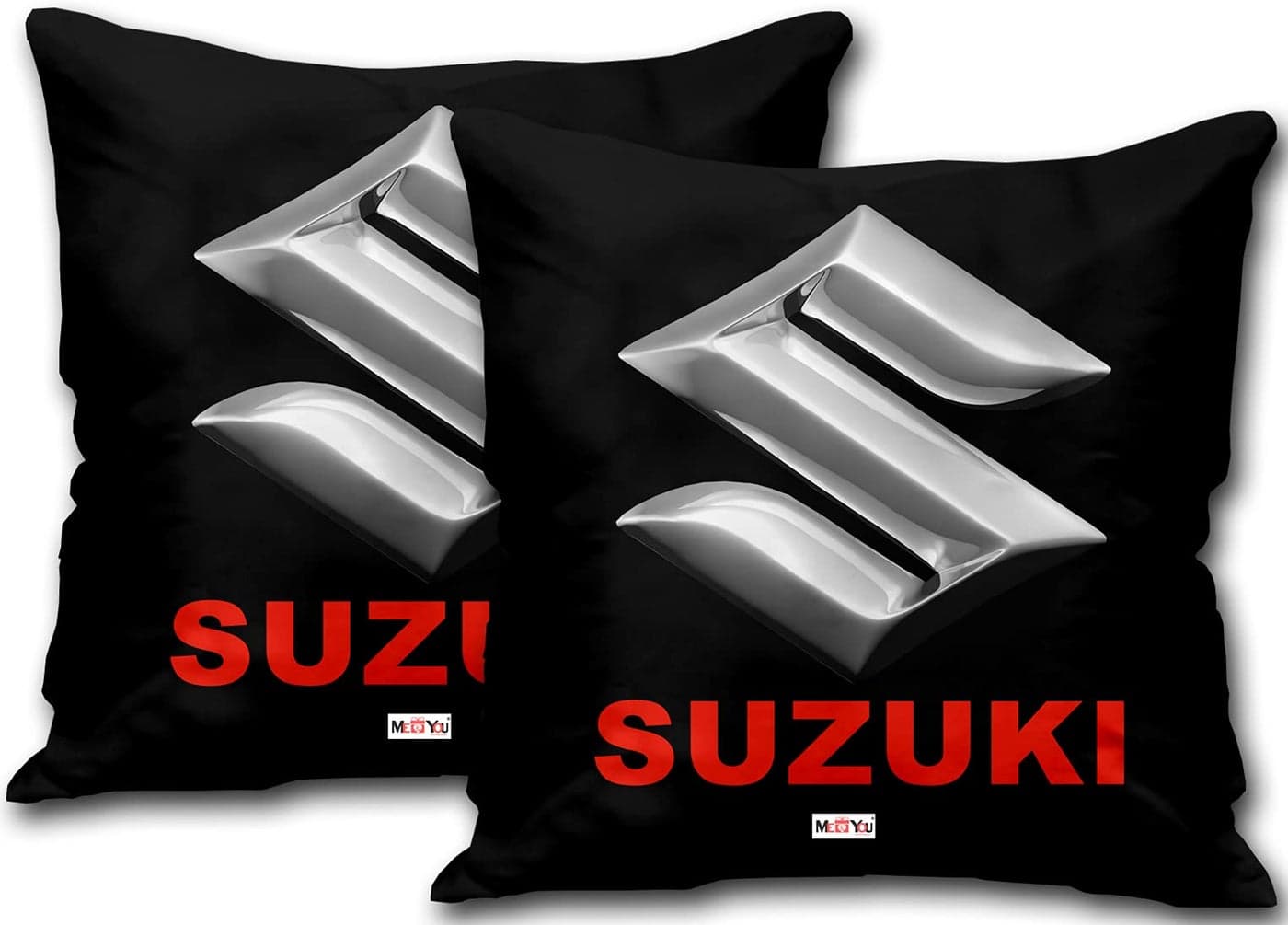 ME & YOU Car Cushion/Pillow| Car Cushion with Micro Fiber Filler| Cushion Pillow for Car (12 * 12 Inch) Pack-2