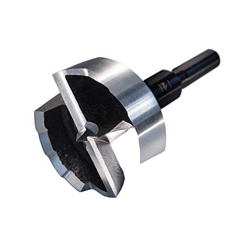 Fisch Black Shark Forstner Drill Bit, Premium Forged Steel Bit for Woodworking, Precision Wave Design, No-Slip Shank, Made in Austria (2 in)