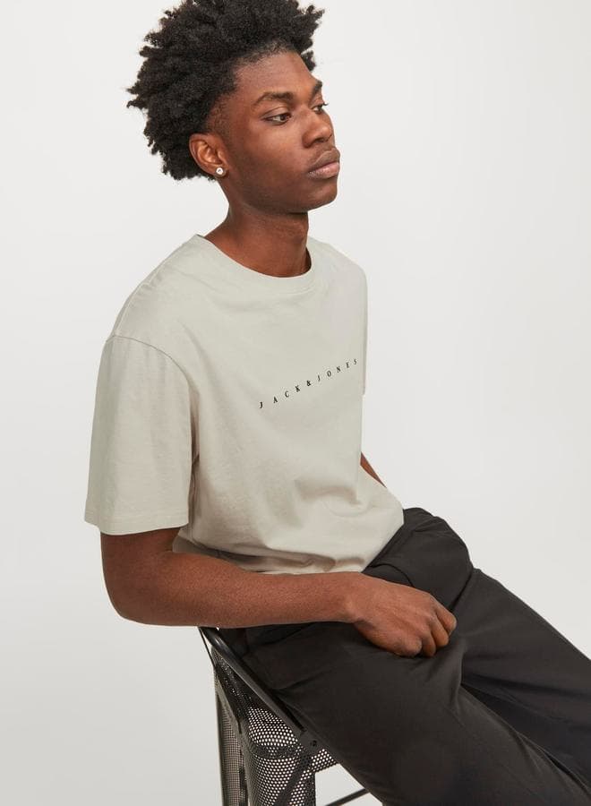 Logo Print Crew Neck T-Shirt