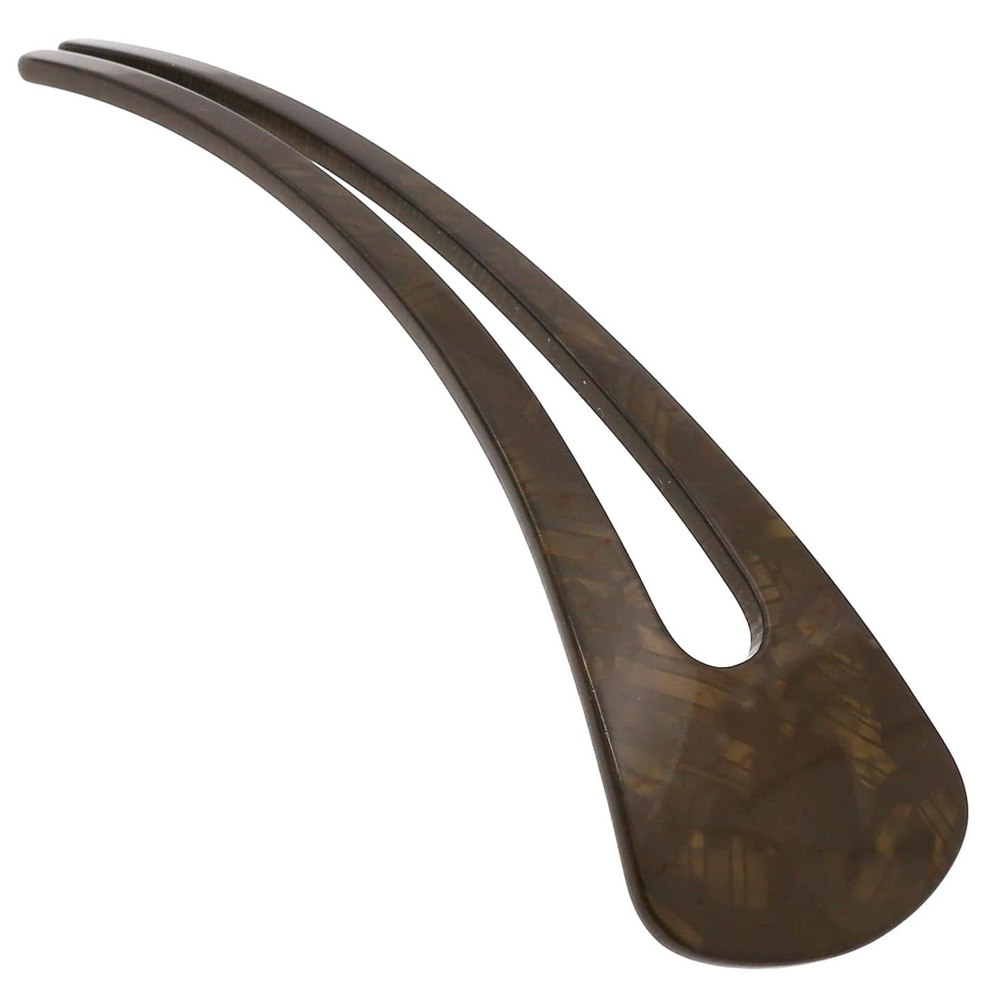 Camila Paris CP3163 French Twist Stick Clip Pins Brown Wavy Hair Pin UShaped Hair Fork for Girls Spiral Updo Chignon Bun Holder Fashion Flexible Styling Hair Accessories for Women Made in France
