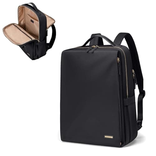 Stylish Laptop Backpack for Women Airline Approved Perfect for Work College and Travel Multi-Functional Casual Daypack Fits 15.6 Inch Notebook (Black)