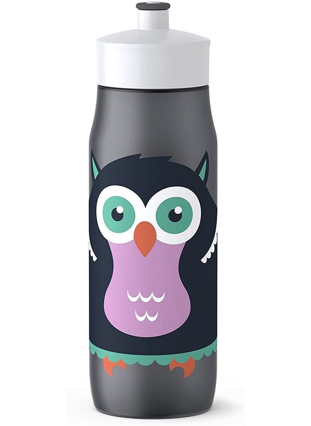 Squeeze Sports Drinking Bottle Grey Decor 0.6 L