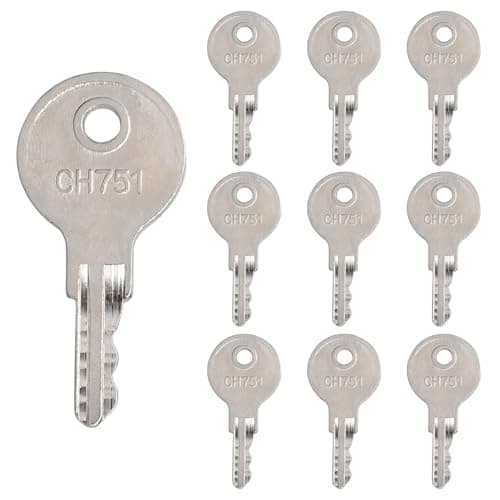 10Pcs CH751 Keys 751CH RV Keys Compatible with RV Compartments RV Campers Push Locks Storage Cabinets Door Locks Trailers Boats Locks THandles Shells Tool Boxes