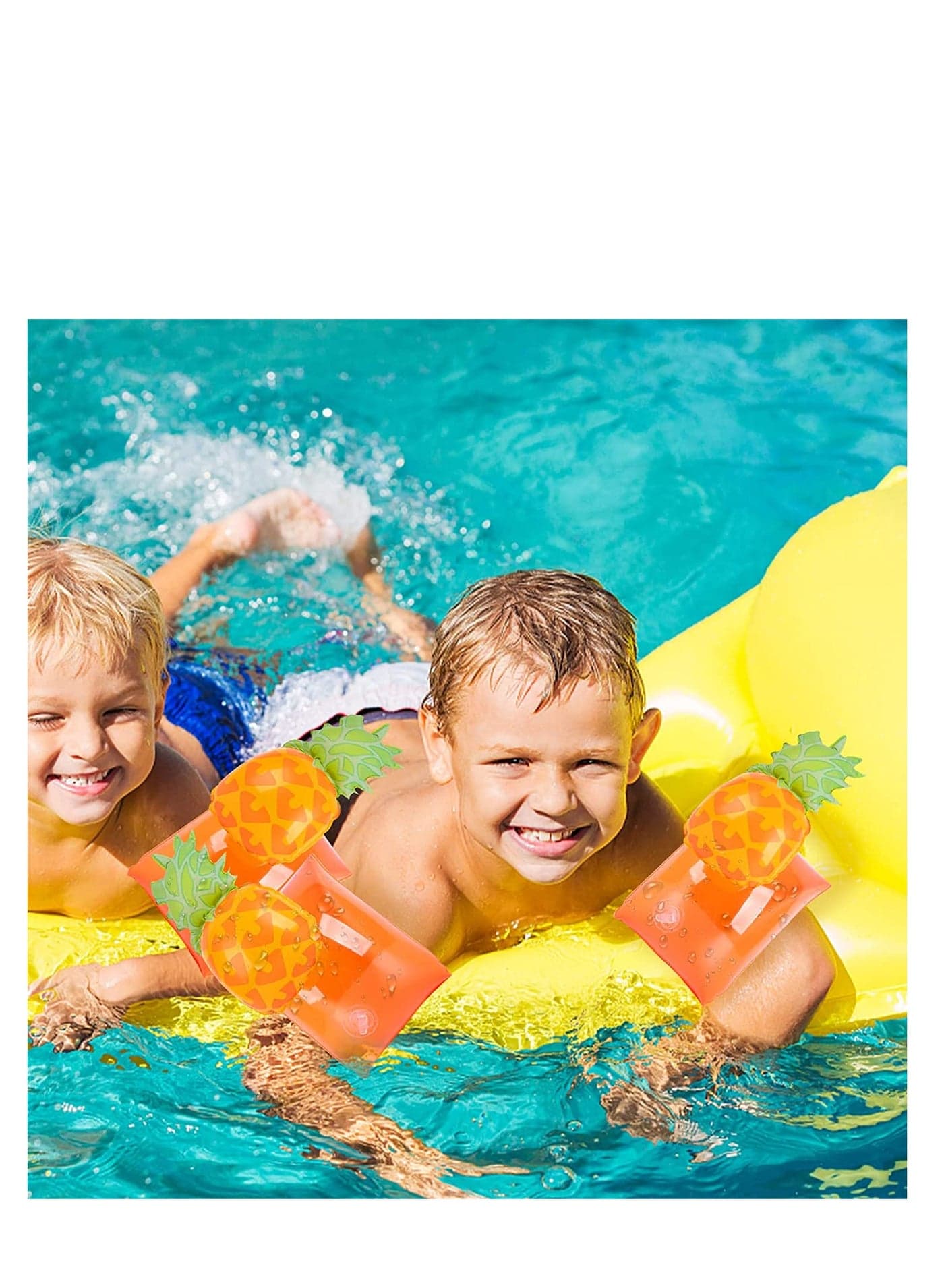 SYOSI Inflatable Swim Armbands for Children Aged Two to Eight Cute Cartoon Design Floaties for Toddlers Water Safety Training Aids Ideal for Pool Activities Boys and Girls Floating Sleeves for Swim Practice