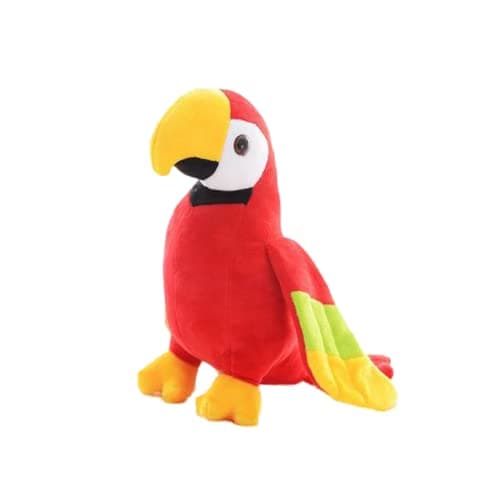 CHELEI2019 98 Parrot Plush Stuffed Animal Bird Soft Cute Realistic Red Parrot Toy for Kids