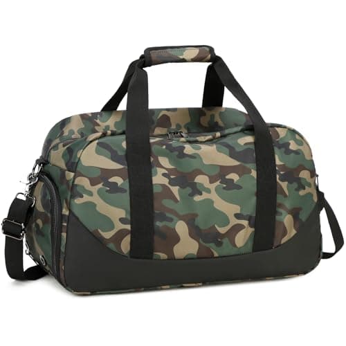 Octsky Boys Overnight Bag Weekender Bag Sports Gym Travel Duffel Bag with Shoe Compartment Camo Green