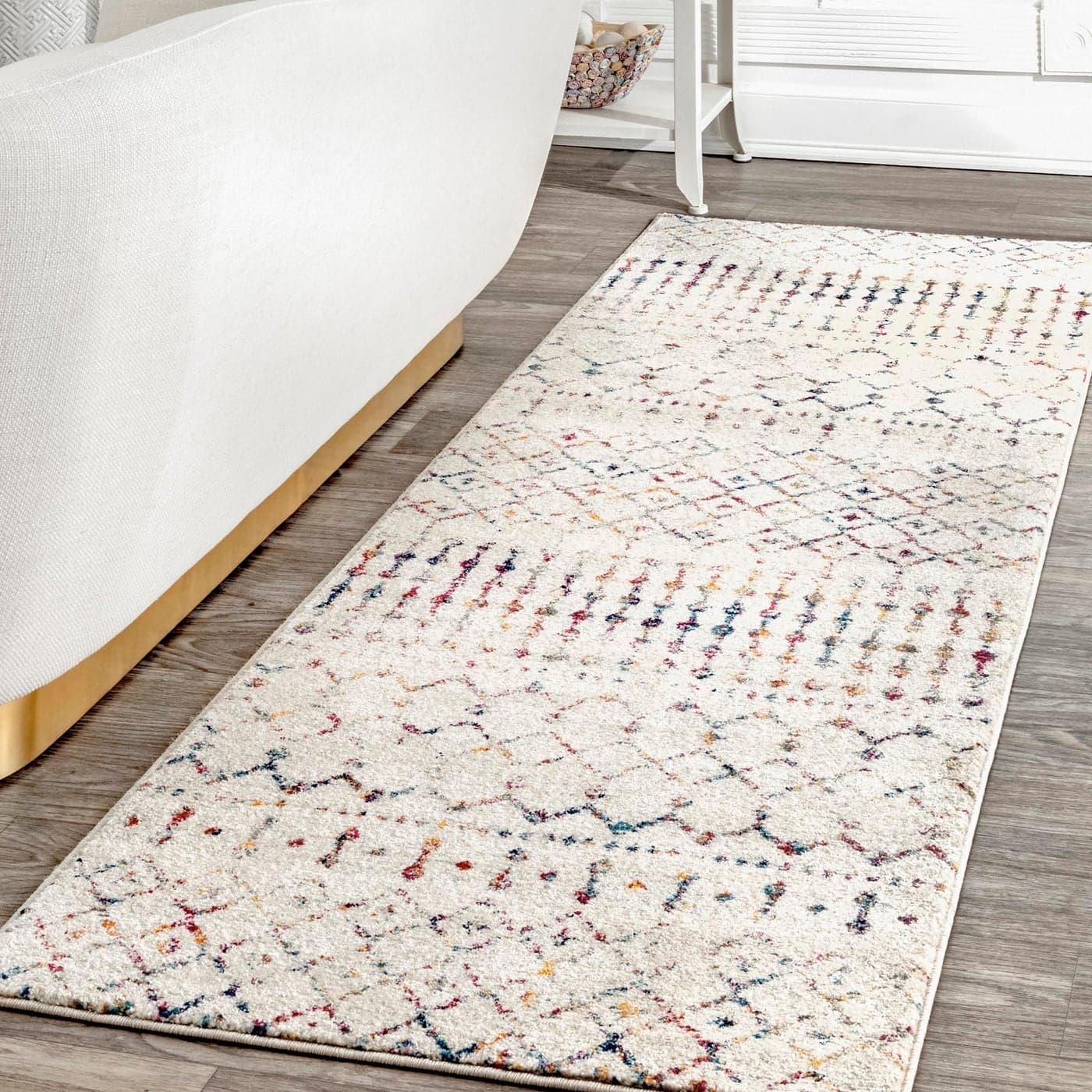 nuLOOM 2x8 Moroccan Blythe Area Rug Light Multicolor Faded Bohemian Design Stain Resistant For Bedroom Dining Room Living Room Hallway Office Kitchen Entryway