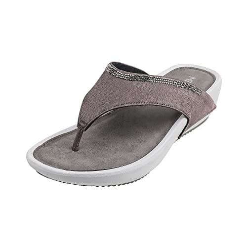 Metro Women Metallic Casual Comfy Thong Strap Fashion Platform Slippers UK/7 EU/40 (32-1556)