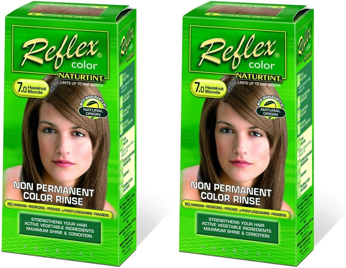 2 Pack Naturtint Reflex Non Permanent Colour Rinse 70 Hazelnut Blonde 90ml 2 PACK BUNDLE