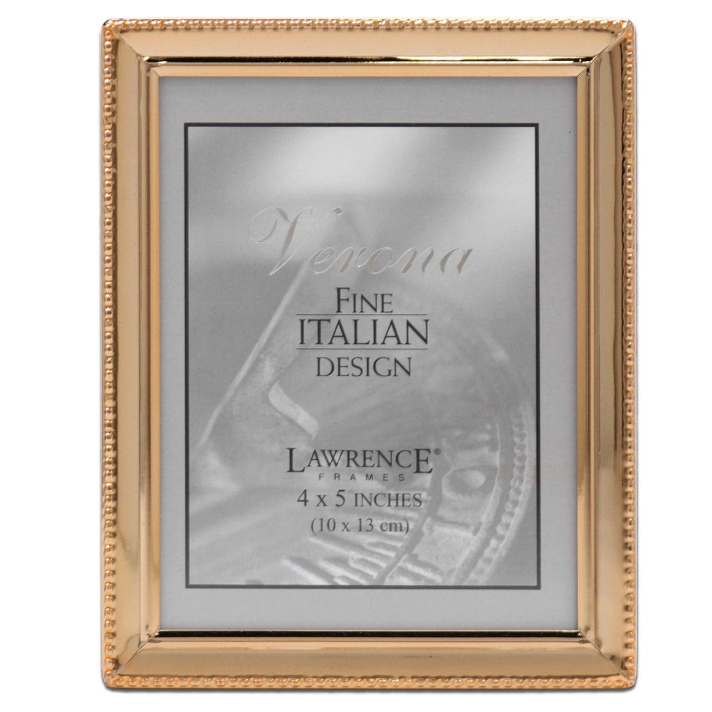Lawrence Frames Bead Border Design 4x5 Gold