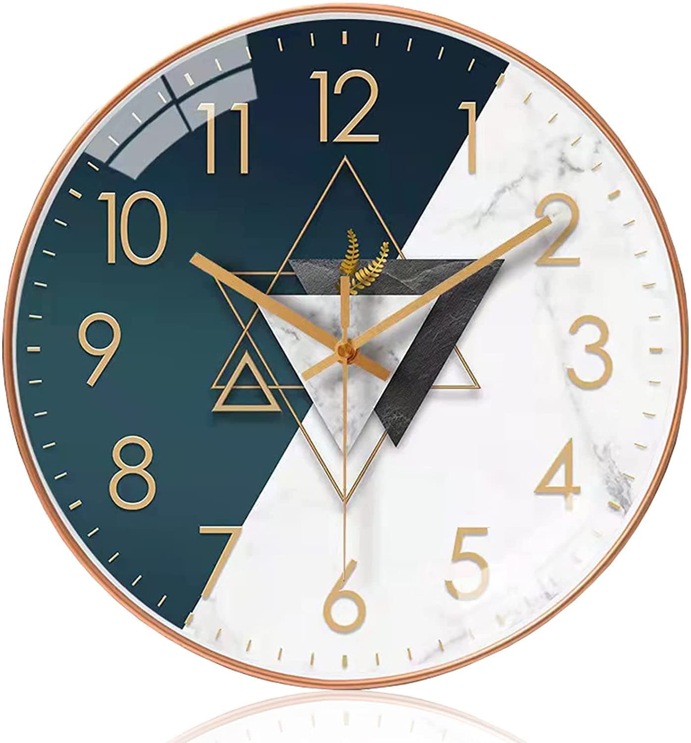 TEKCOOL Wall Clock 12" Silent Quartz Decorative Wall Clock Non-Ticking Classic Digital Clock Battery Operated Round Easy to Read Handheld Complete Home/Kitchen/Bedroom(425)'