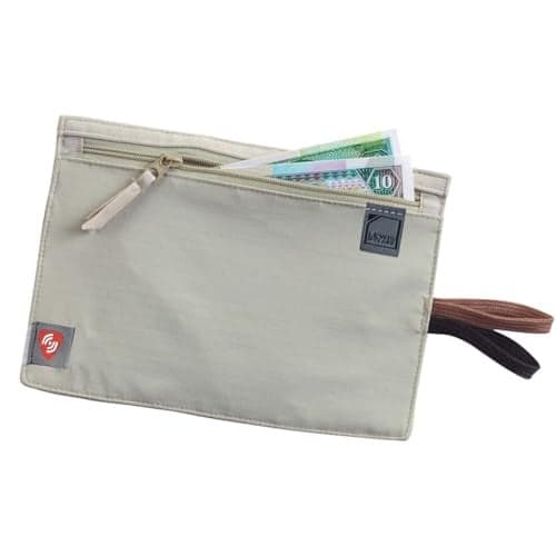 Lewis N Clark RFID Blocking Money Belt Travel Pouch Credit Card ID Passport Holder for Women Men Tan One Size