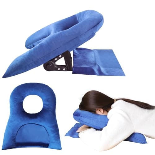 Face Down Pillow Adjustable Stomach Sleeping Pillow for Recovery After Eye Surgery BBL Vitrectomy Retinal Surgery Prone Pillows Removable Washable Cover Home Massage Office Workplace Nap Pillows