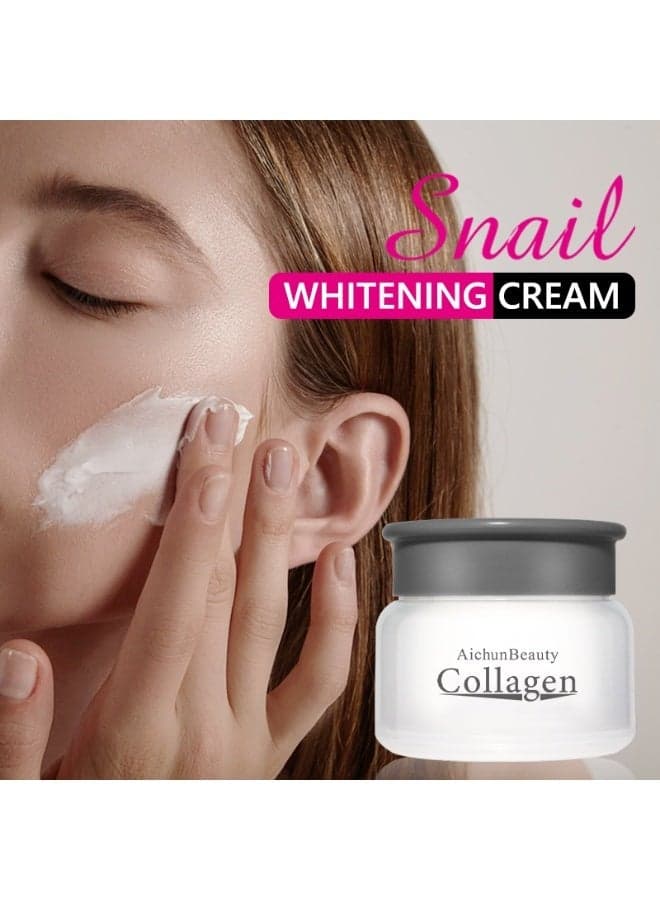 Revitalize Your Skin with Collagen Snail Cream Designed for Whitening Hydration and Smoothness Improvement Perfect Skincare Choice to Enhance Glow Reduce Dullness and Maintain Healthy Youthful Complexion