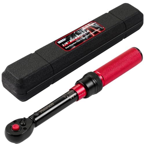 Hairich 1/4-Inch Torque Wrench, Dual-direction Small Torque Wrench 20-220in.lb/2.3-24.9Nm, 72 tooth High Precision Professional with Dual Range Scales