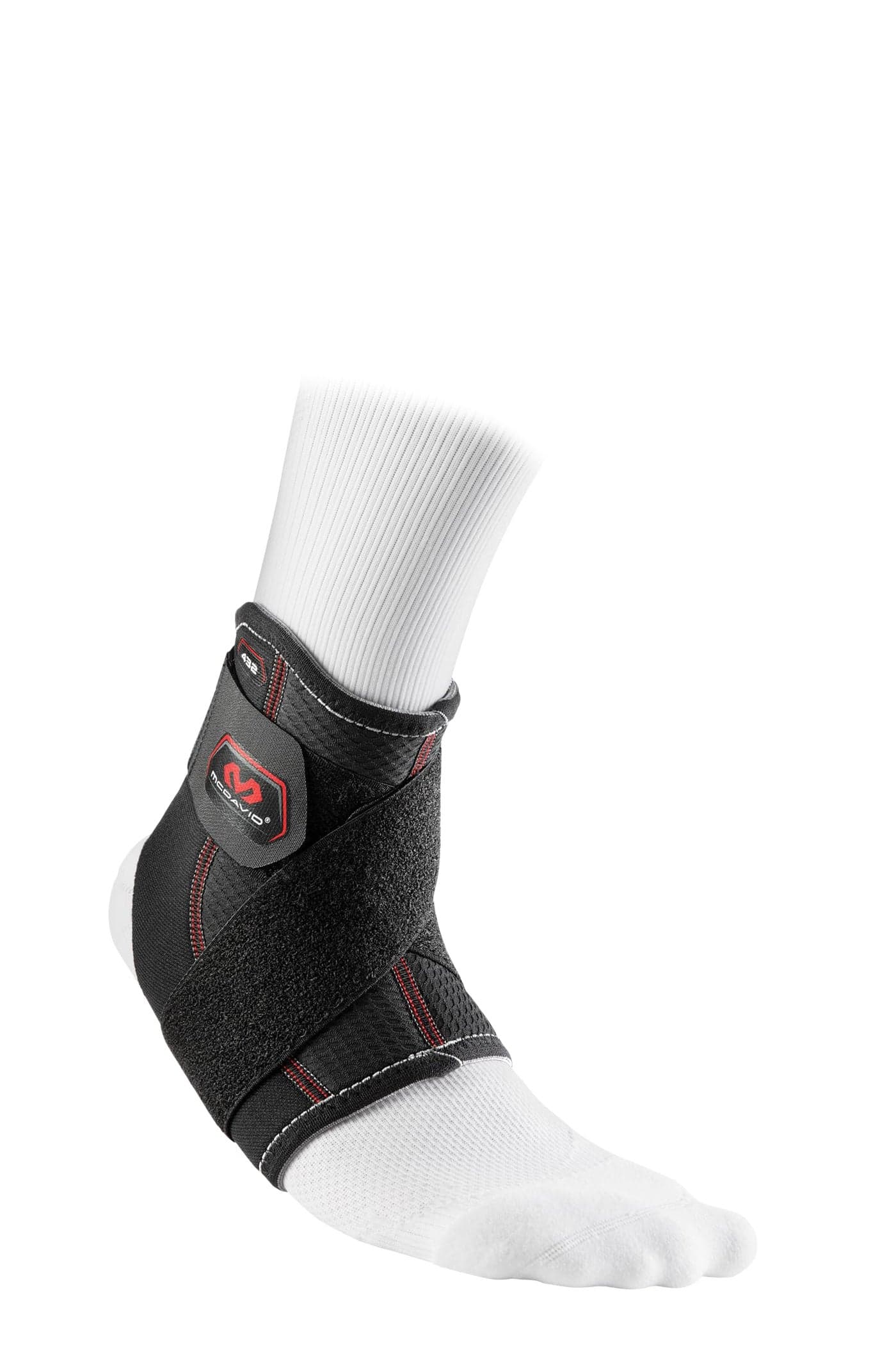 McDavid Ankle Support With Strap (Black, Large)