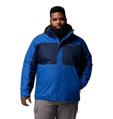 Columbia Mens Tipton Peak III Insulated Jacket, Mountain Blue/Collegiate Navy, Small