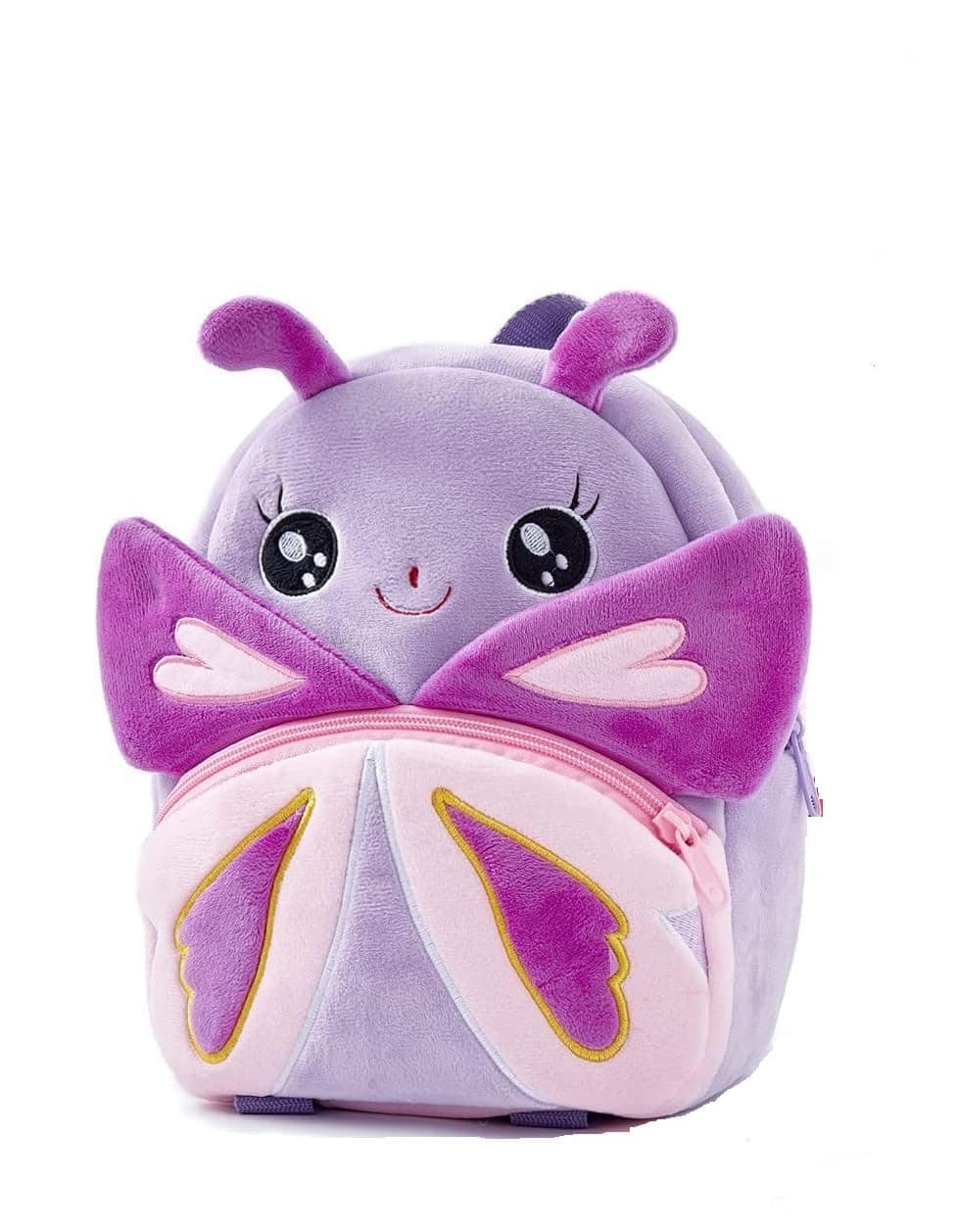 Black Hill Kids Preschool Bag for Boys and Girls, Cute Soft Plush school Animal Cartoon Mini Backpack Little kids bags for 2-5 years Baby/Boys/Girls Nursery, Preschool,Picnic (Purple butterfly)