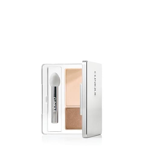 Clinique All About Shadow Duo Eye Shadow Makeup Safe For Sensitive Eyes Ivory BisqueBronze Satin 005 Ounce