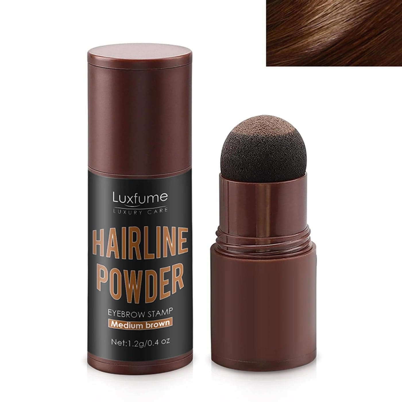Hairline Powder Stick for Thinning Hair and Bald Spots Root Cover Up and Contouring for Women and Men Instantly Conceals Hair Loss Medium Brown
