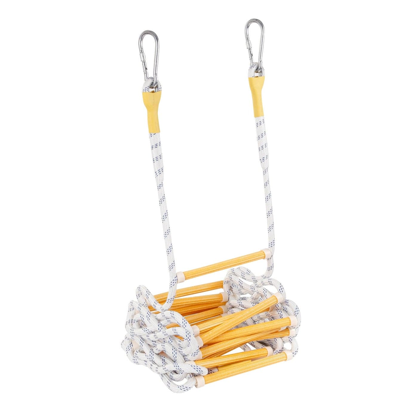 EMEKIAN Emergency Fire Escape Ladder Flame Resistant Safety Extension Rope with 2 Hooks 3 to 7 Story Homes Reusable Compact Portable External Ladder 10 M 32 FT