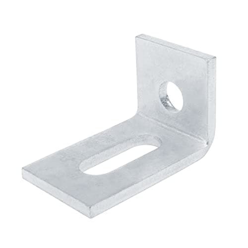 OTTFF 10 Pack L Shaped Connector for 1-5/8" Strut Channel, Adjustable Corner Bracket with Slot, 3/16" Thick
