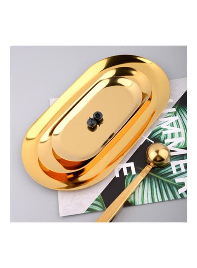 Nordic Oval Tray Gold 18x8.5cm