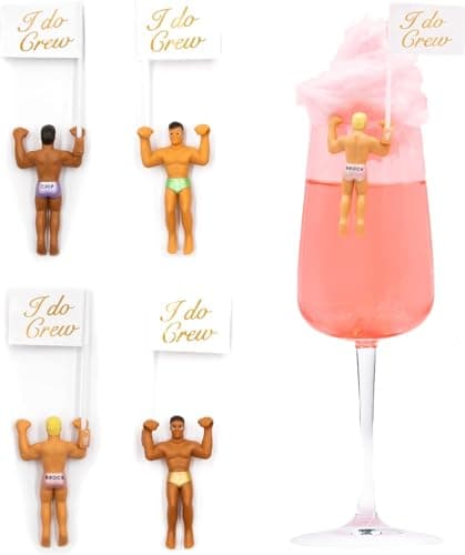 NPW Drinking Buddies Bride Squad Drink Markers Wine Glass Charms Bachelorette Party Accessories Girls Night Bridal Party Favors