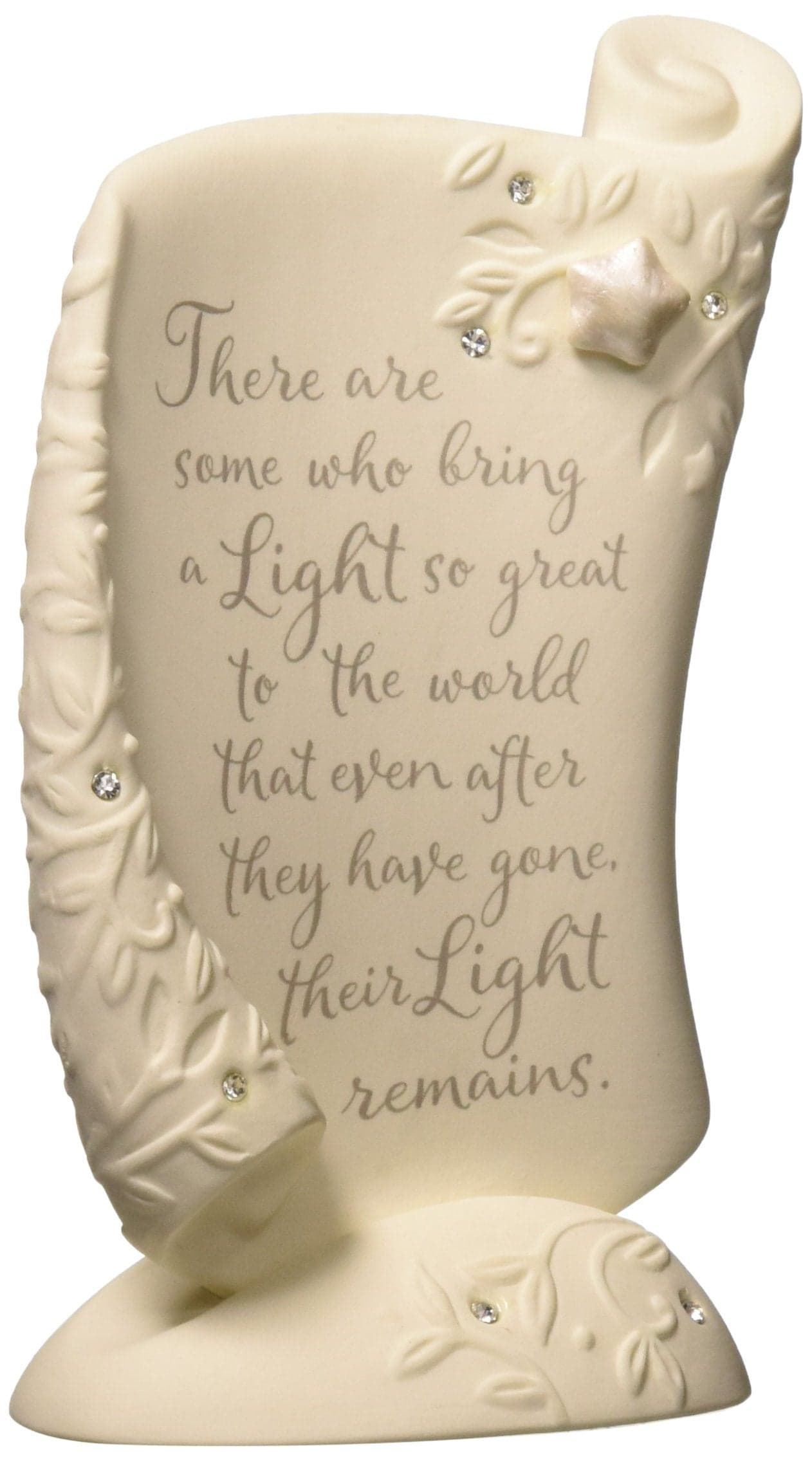 Enesco Foundations Bereavement Plaque Porcelain Figurine, 5”, White