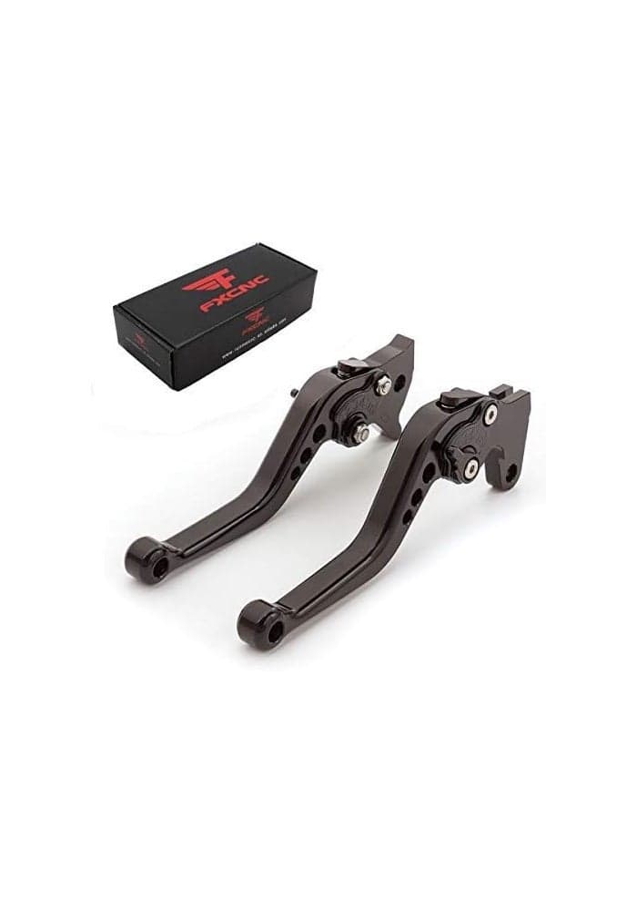 FXCNC Adjustable Brake Clutch Levers for Royal Enfield Classic 350CC 500CC, Himalayan 400 & 2018-2021, Aluminum, Black