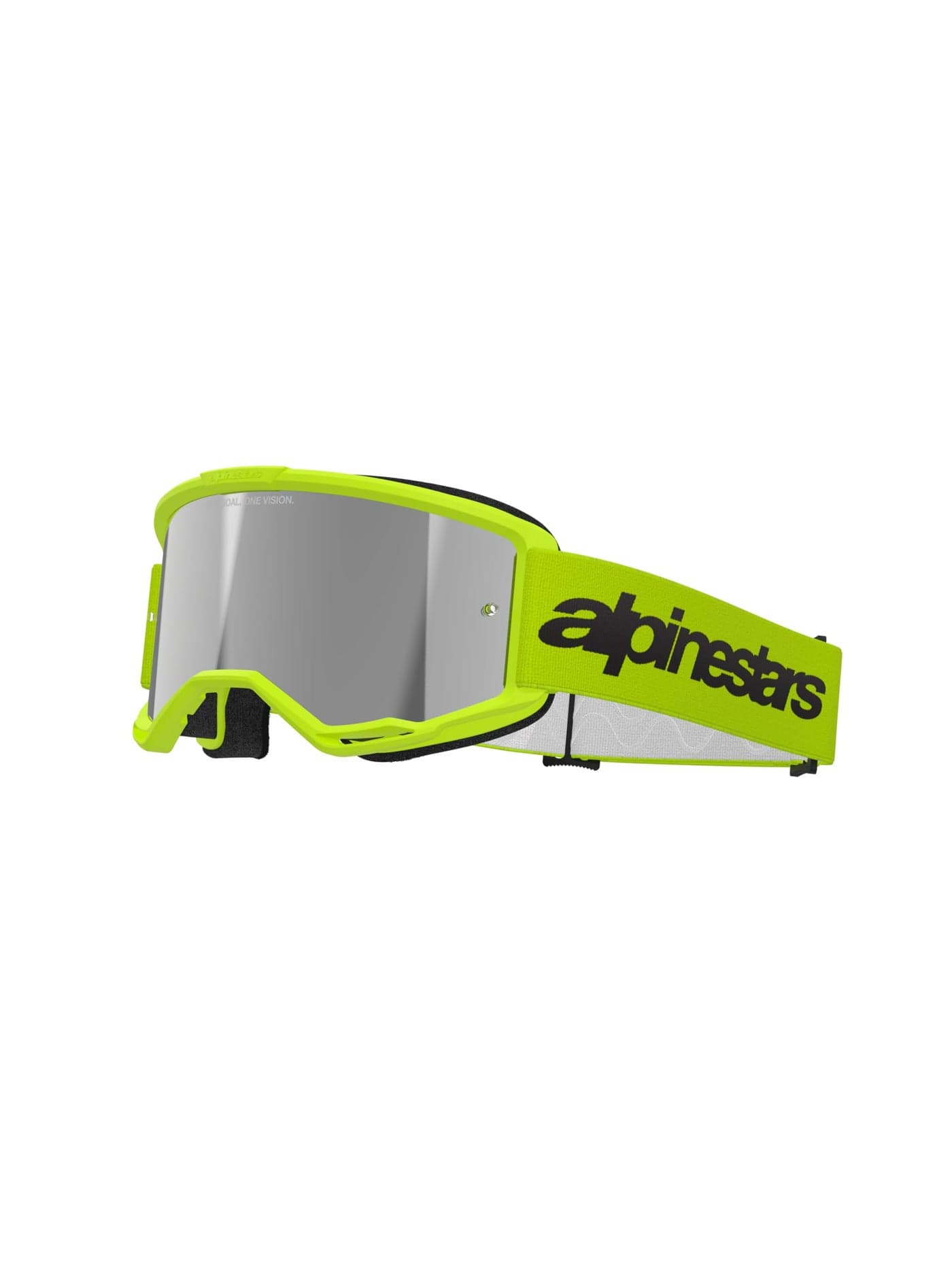 Alpinestars Vision 3 MX ATV MTB Off Road Goggle Yellow Fluo Mirror Silver Lens