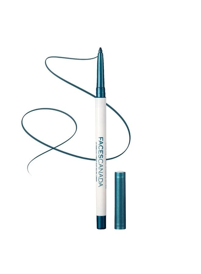 Faces Canada Twist Eye Liner, 4 Bright Shades, 24 Hrs Long Stay, Waterproof, Smudgeproof, Fade Proof, With Soft Carnauba Wax, Silver, Brown, Blue, Plum, Intense Color In One Stroke, Blue, 2.29 Oz
