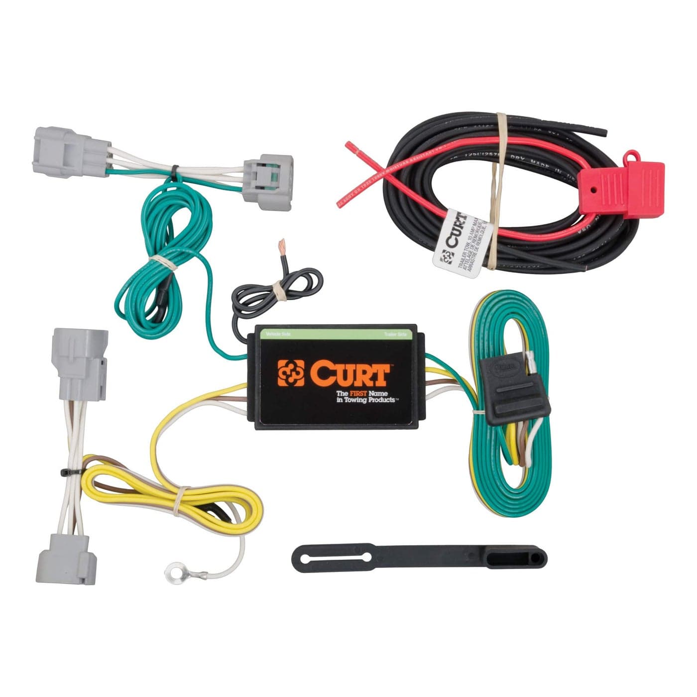 CURT 56208 VehicleSide Custom 4Pin Trailer Wiring Harness Fits Select Jeep Cherokee