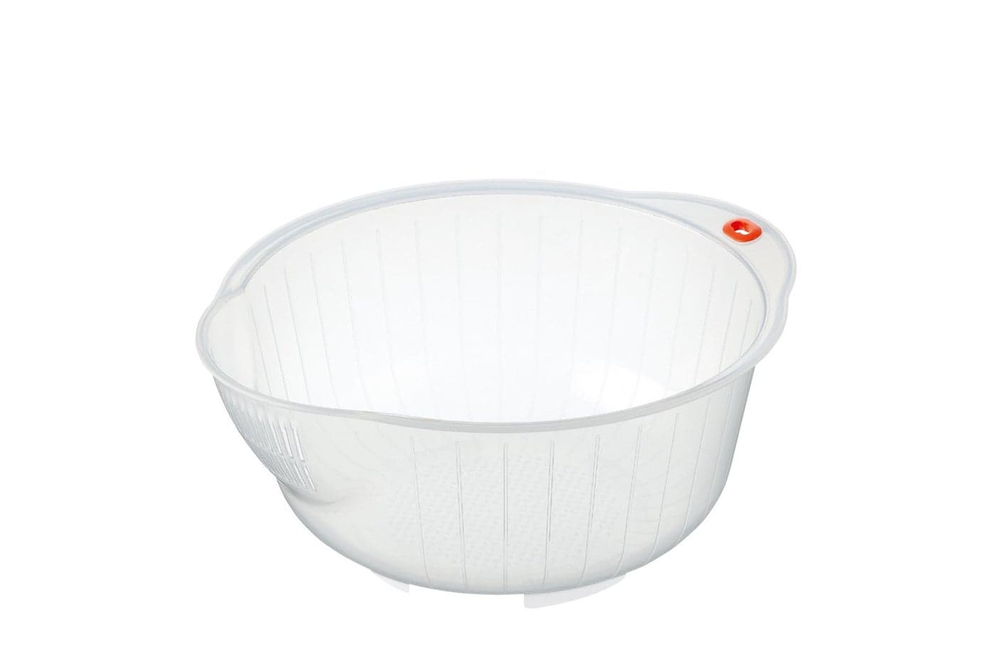 Inomata.0800 Japanese Vegetable Fruit Rice Acrylic Wash Bowl, 8-Inch, Clear