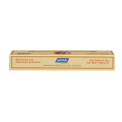 Norton Knife Sharpener Combination Grit Oil Stone - Sharpening Stone with Fine/Coarse Combination, 8 x 2 x 1, Red/Black